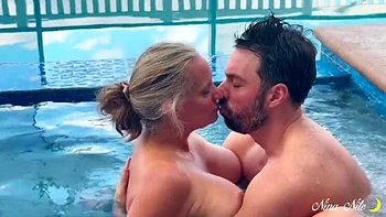Milf Nina Nite Hot Tub Blowjob & Underwater Sex Creampie