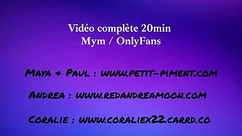 French Lesbian Threesome with Redhead Girls - Cunnilingus, Dildo & Fingering Action