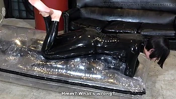 Mistress Yuen's Bondage Slave Licks Feet and Swallows Saliva - Asian Femdom Foot Fetish