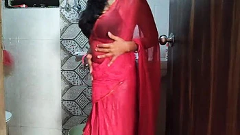 18 Year Old Indian Aunty Hot Fucking With Lush Toy - Blowjob & Creampie in Kitchen