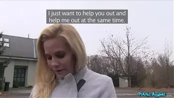 Public Agent Blonde MILF with Big Boobs Fucks a Stranger for Cash
