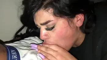 Nasty cum slut rims asshole and swallows bbc