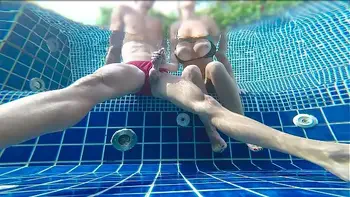 This Blonde Made Me Cum in a Public Pool!