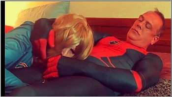 Granny Supergirl Sucks Spiderman