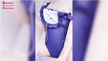 High-leg Maid In Swimsuit. Masturbation. Japanese Amateur