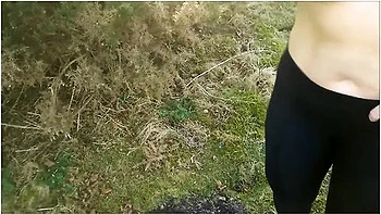 Stop That Bike! Naked Public Blow Job Cum Playing Facial