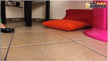 Sexy Brunettes Ballet Flats Shoeplay And Legs Display