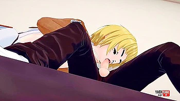 Shingeki No Kyojin Yaoi - Eren Use A Dildo With Armin And Armin Blowjob To Eren With Car Toon