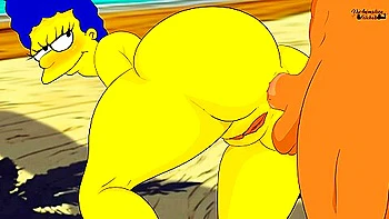 Hentai Anime, Anime Hentai And Car Toon In Marge Sucked Off A Bodybuilder On A Nudist Beach !the Simpsons New Animation Dsanimatin Hentai !