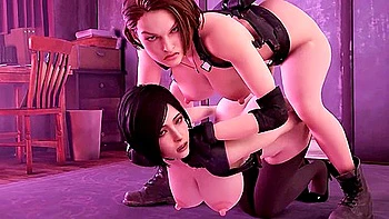 Anal X Resident Evil Hentai With Car Toon, Ada Wong And Jill Valentine