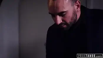 PURE TABOO Aiden Ashley Has Threesome With Hung Prof & New Boss, His Stepdad