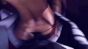 Busty Bitch With Shaved Pussy Rides On Cock Her Friend