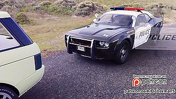 Black Cop Punished A Young Girl Amanda With A Big Cock In Front Of Her Boyfriend