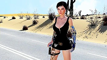 Biker Girl With A Big Futa-dick Fucks A Pretty Stranger On The Street