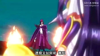 She is trapped and raped by tentacles in front of the people.