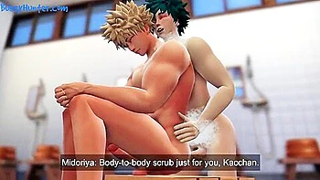 Heros Bath Time - Midoriya X Bakugo - My Hero Academia 3d Animation Parody Llama