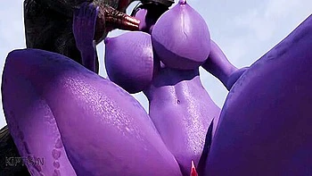 Purple Juicy Dragon Girl Suck And Fuck Big Troll Cock 1