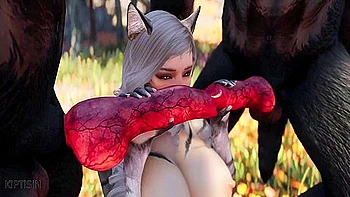 Two Werewolves Fucked A Cute Cat Girl 1