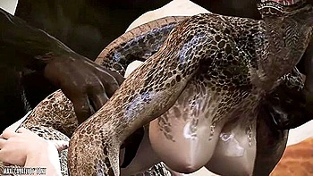 Argonian Girl Gangbanged And Creampied By Werewolf And Man