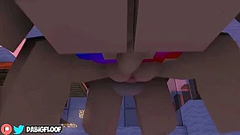 Minecraft Chick Gets Fucked On The Beach