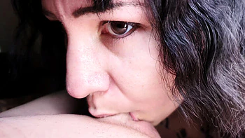 Goth Girl Sloppy Deepthroat Blowjob in Hotel Room - Amateur POV