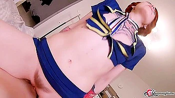 Redhead Stewardess Triple Anal Creampie After Hard Pussy Fuck