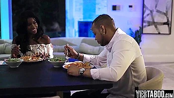 Nicole Kitt In Petite Ebony Stepmom Dominates Big Black Dick Husband