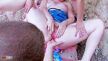 Anal Threesome On The Beach With Jordanne Kali And Lillian Love