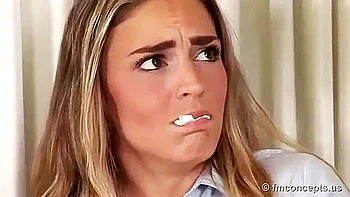 blonde grabbed by red head