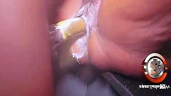 Sexyvee Squirts A Lot Digging A Big Cock In The Kitchen