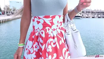 GERMAN SCOUT - FIT BIG TITS LATINA MILF HELENA SUCK PUBLIC AND ROUGH FUCK FOR CASH