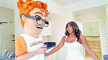 Amari Annes Blowjob Chugs My Banana For A Cum-on-tits Finale!