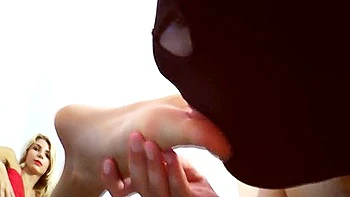 Skinny Missy Dominate And Humiliate Slave With Ass And Pussy Licking Trampling Spitting Shoe Licking And Feet Worship