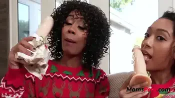 Stepmom and teen whore wish a merry christmas- Misty Stone, Sarah Lace