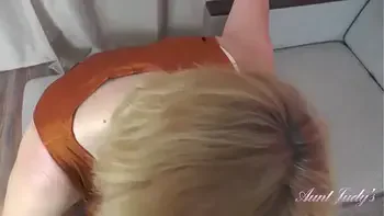 AuntJudys - 56yo Step-Auntie Aliona SUCKS YOUR COCK and JERKS YOU OFF