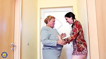 Crissy And Haline In Old Lesbians Having Great Fun With Eachother