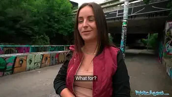 Public Agent Lenna Ross loves getting her pussy fucked hard in a tunnel