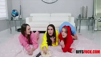 My stepBrother Fuck Me And My Teen Bestfriends On Movie Night