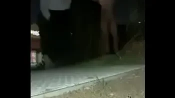 Naked in chastity cage left handcuffed in public