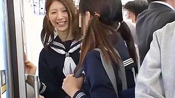 Horny Japanese model Koizumi Nozomi, Arisa Nakano in Exotic Public JAV clip