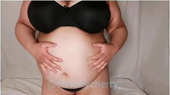 Burps And Belly Play With A Very Gassy Chunky Cherry Bbw