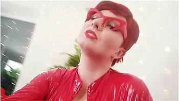 Arya Grander - Red Pvc Catsuit Vinyl Fetish, Femdom Pov Dirty Talk Humiliation