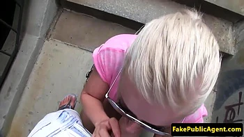 Pickedup Eurobabe Publicly Sucking Cock