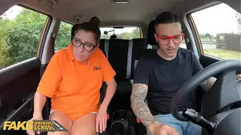 Fake Driving School Hard Rough Sex for Sexy New Instructor Elisa Tiger