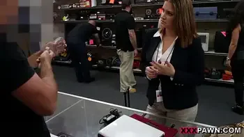 XXX PAWN - Foxy Business Lady Gets Fucked In Shop Backroom