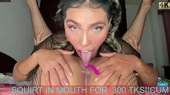 Hot latina lesbian licking her friends pussy hard