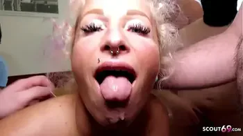 Privater Hotel Gangbang in Berlin mit deutscher Sexbombe Dana und ganz viel Sperma