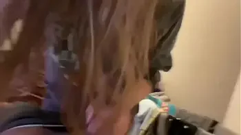 Lesbian bestfriend comes to my room again to give me sloppy suck off time