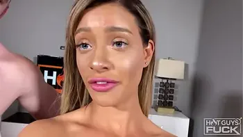 Sexy Teen Angelica Welcomes New Stud Luke To HotGuysFuck!