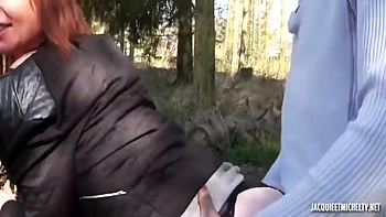 Anal Loving Redhead Slut Taking On Big Black Cock Outdoors